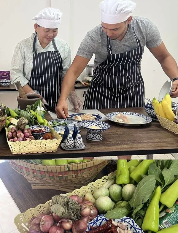 Thai cooking course for DTV Visa — MM-Thai Visa student class