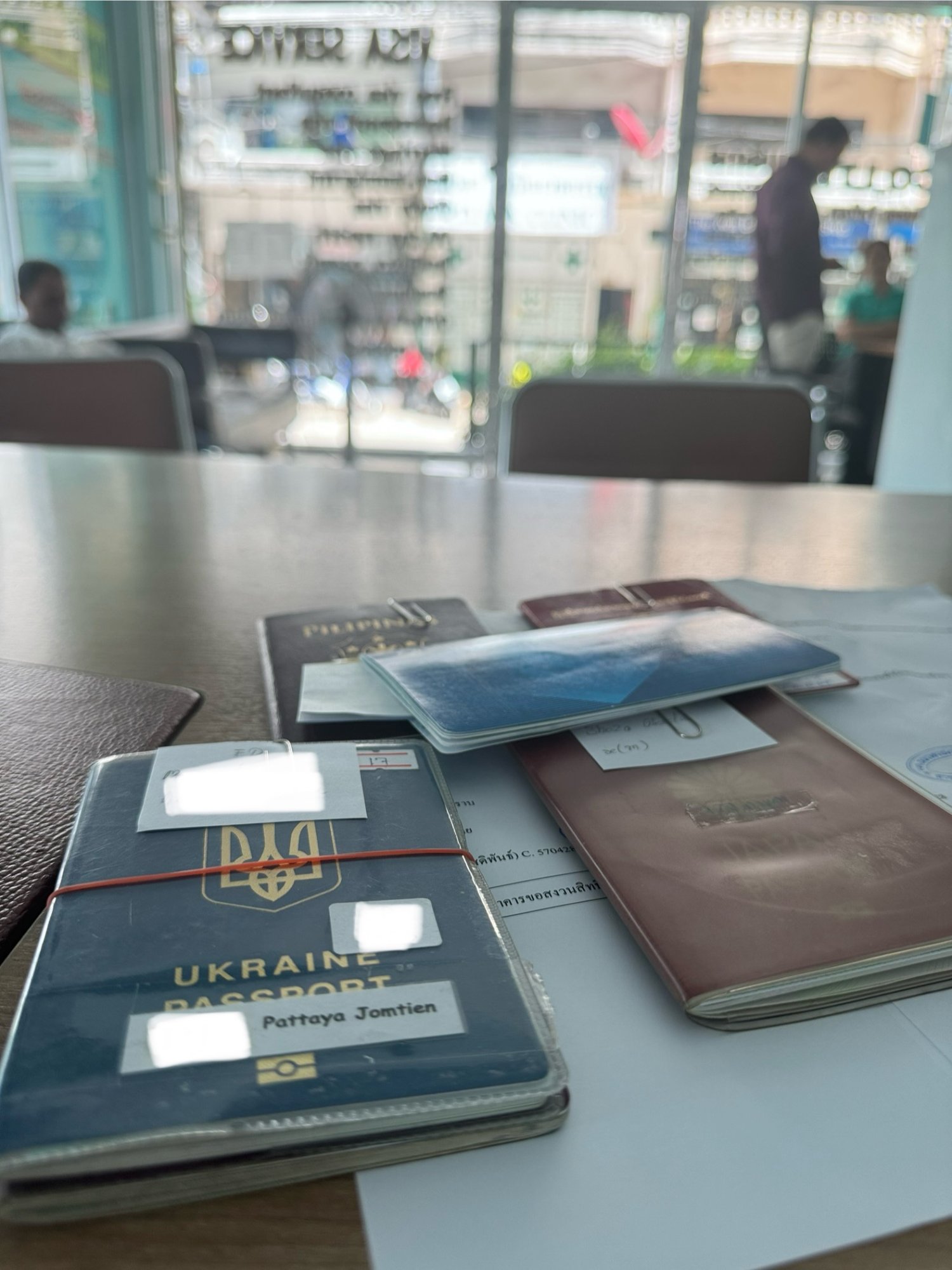 Passports ready for visa processing